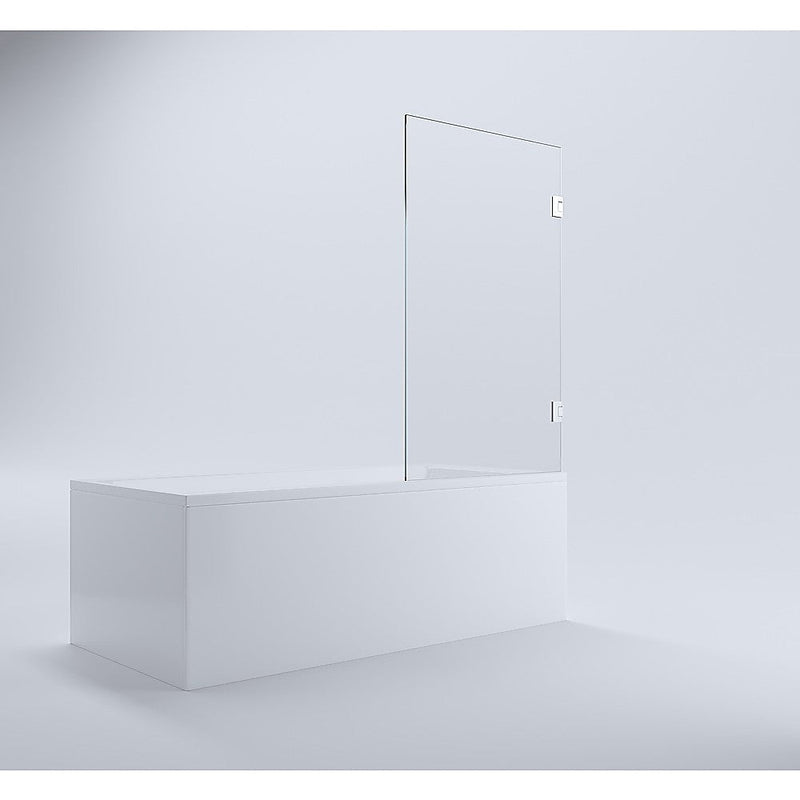 70cm Frameless Swing Bath Panel with Brushed Gold Hardware