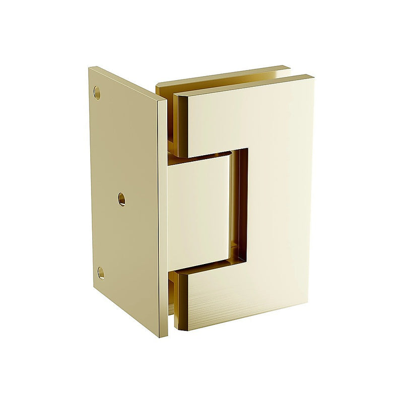 90cm Frameless Swing Bath Screen with Brushed Gold Hardware