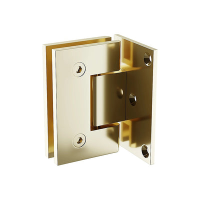 90cm Frameless Swing Bath Screen with Brushed Gold Hardware