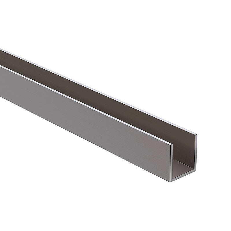 70cm Frameless Glass Bath Screen with Wall Channel - Gunmetal