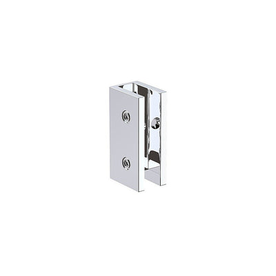 100cm Wall to Wall Frameless Shower Screen with Chrome Brackets and SS Hinges, Square Knob Handle