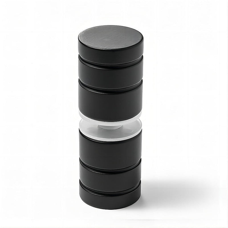 110cm Wall to Wall Frameless Shower Screen with Black Brackets and SS Hinges, Round Knob Handle