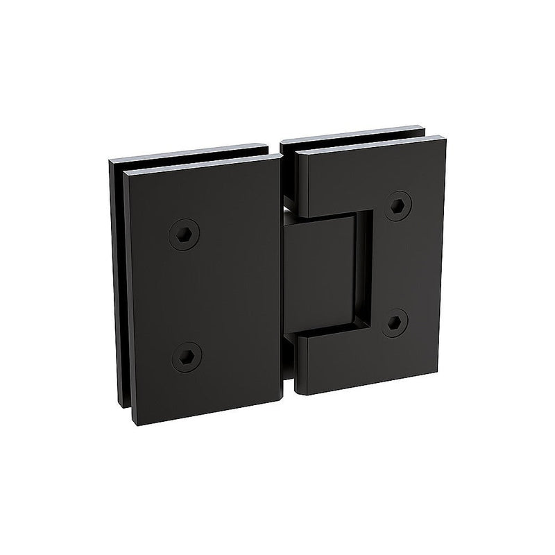 90cm Wall to Wall Frameless Shower Screen with Black Brackets and SS Hinges, Square Double Pull Handle