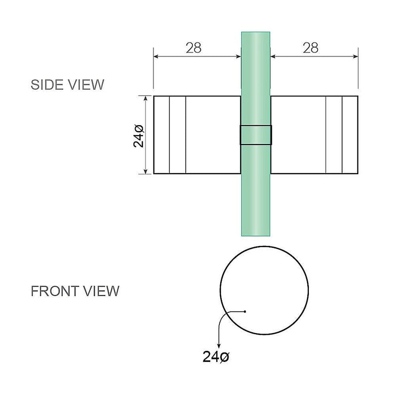 100cm Wall to Wall Frameless Shower Screen with Black Brackets and Brass Hinges, Round Knob Handle