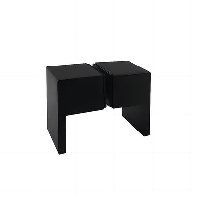 110cm Wall to Wall Frameless Shower Screen with Black Brackets and Brass Hinges, Square Double Pull Handle