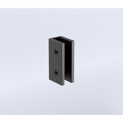 90x70cm Corner Frameless Shower Screen with Black Brackets and SS Hinges, Square Knob Handle