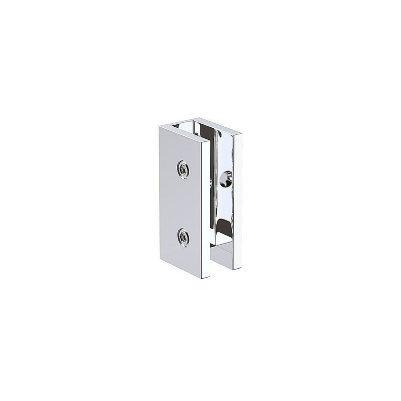 100x70cm Corner Frameless Shower Screen with Chrome Brackets and SS Hinges, Square Knob Handle