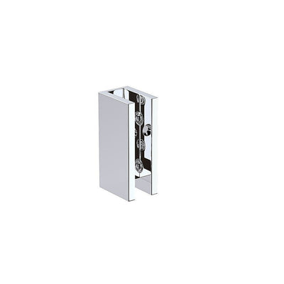 120x120cm Corner Frameless Shower Screen with Chrome Brackets and SS Hinges, Square Knob Handle