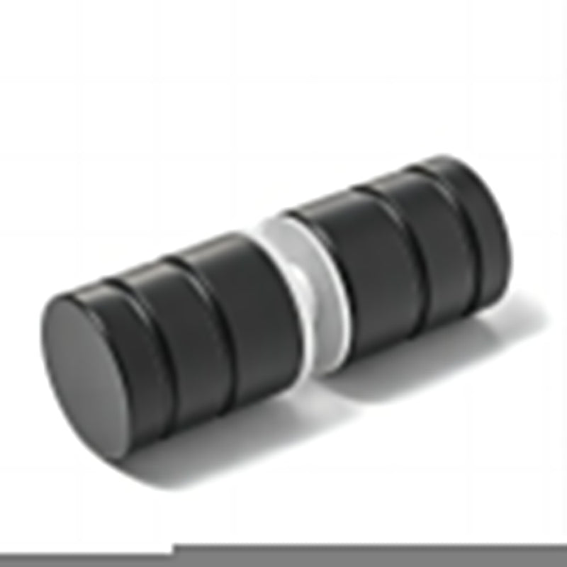 120x70cm Corner Frameless Shower Screen with Black Brackets and Brass Hinges, Round Knob Handle