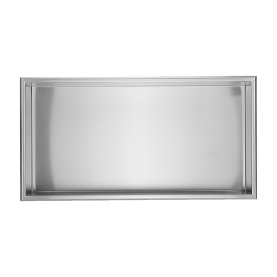 641 x 336 x 101mm Shower Niche Single Shelf Organizer No Tile Needed in Stainless Steel