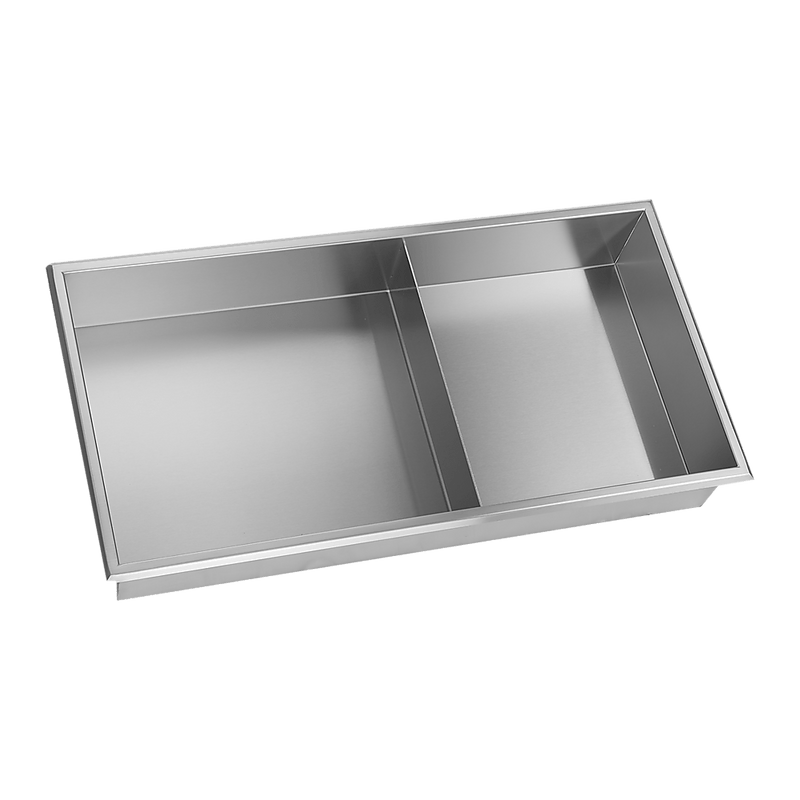 641 x 336 x 101mm Shower Niche Double Shelf Organizer No Tile Needed in Stainless Steel Finish