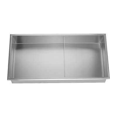 641 x 336 x 101mm Shower Niche Double Shelf Organizer No Tile Needed in Stainless Steel Finish