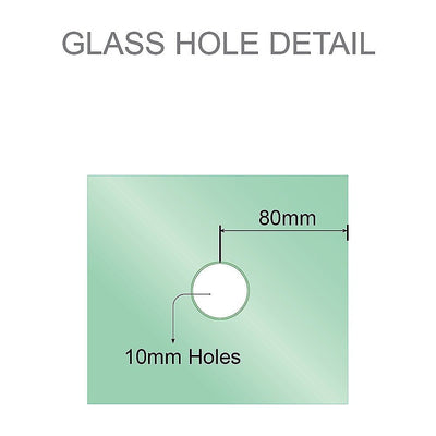 90cm Frameless Diamond Shower Screen with Black Brackets and SS Hinges, Round Knob Handle