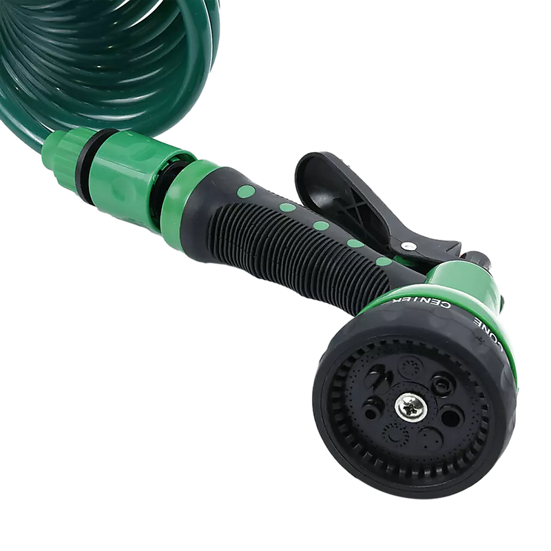 30M Garden Hose Heavy-Duty Coiled Spiral Car Washing Cleaning Water Hose Garden