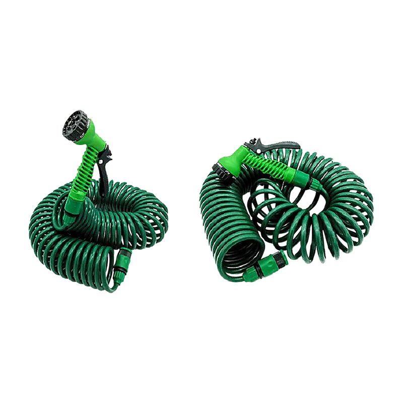 30M Garden Hose Heavy-Duty Coiled Spiral Car Washing Cleaning Water Hose Garden