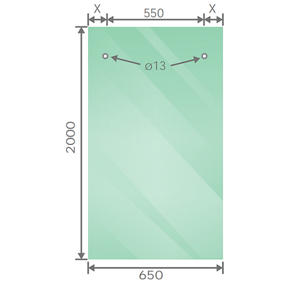 120cm Frameless Glass Sliding Shower Door with Black Rail and Hardware