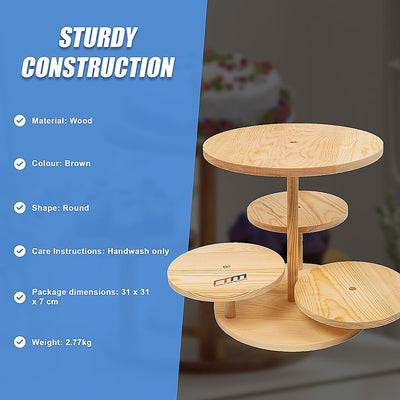 4 Tier Round Dessert Stand Tower Cake Cupcake Display