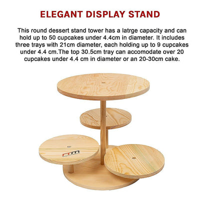 4 Tier Round Dessert Stand Tower Cake Cupcake Display