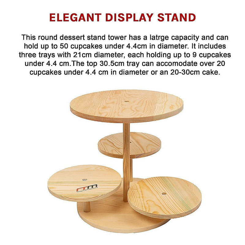 4 Tier Round Dessert Stand Tower Cake Cupcake Display