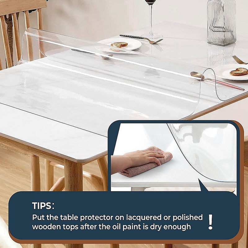 PVC Tablecloth Clear Plastic Cover Protector Mat