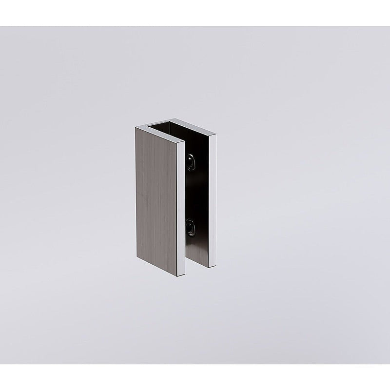 70x200cm Single Shower Glass Screen with Gunmetal U-brackets & Round Pole