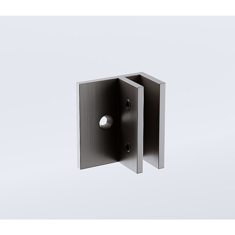 70x210cm Glass Shower Screen with Gunmetal Wall F-Brackets