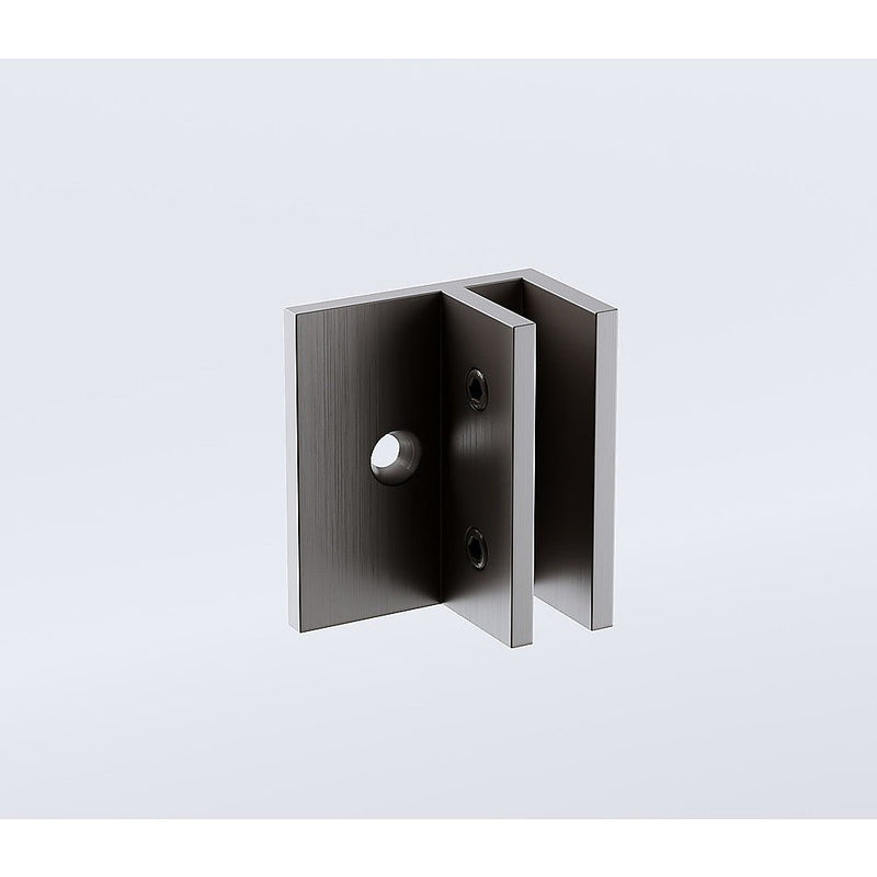 80x210cm Single Shower Glass Screen with Gunmetal Wall F-Brackets