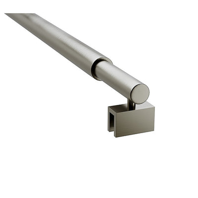 120x210cm Glass Shower Screen with Gunmetal U-brackets & Round Pole