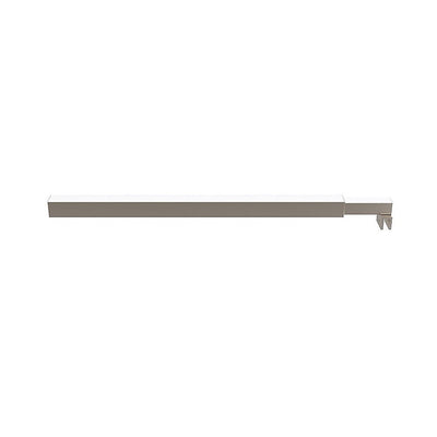 100x210cm Single Shower Glass Screen with Nickel Wall Channel & Square Pole