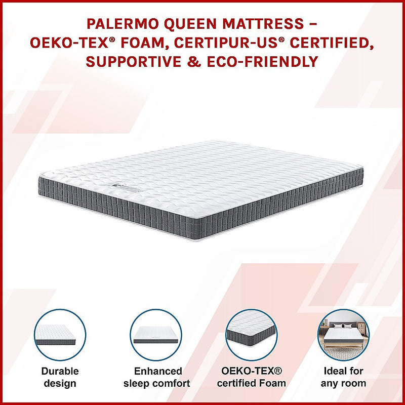 PALERMO Double Mattress OEKO-TEX foam CertiPUR-US certified