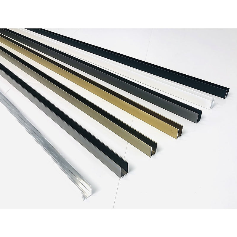 Glass Shower Screen 120cm Floor Channel in Gunmetal