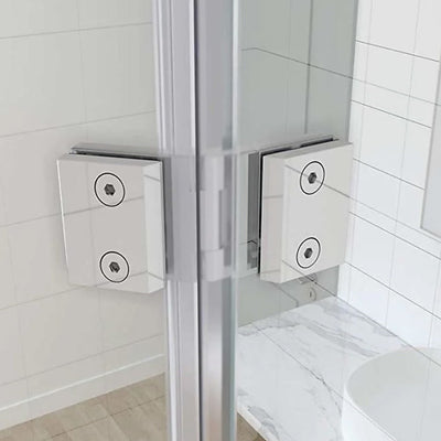 180 Degree Stainless steel Glass to Glass Shower Door Hinge in White