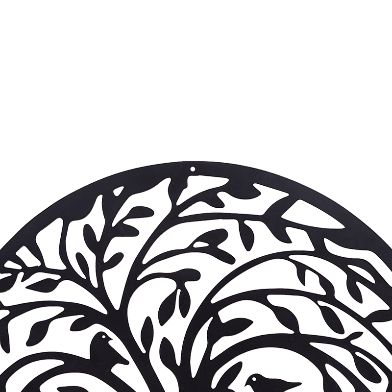 60cm Tree of Life & Birds Round Metal Wall Garden Art Sculpture