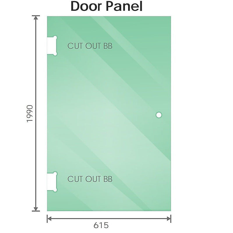 90cm Frameless Diamond Shower Screen with Black Brackets and SS Hinges, Round Handle