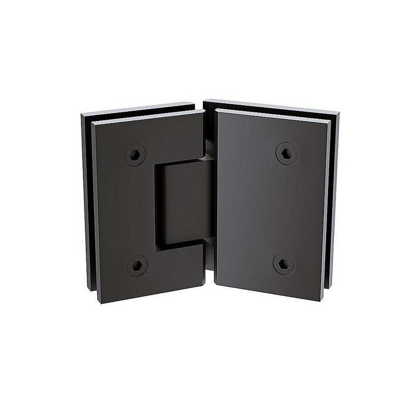 90cm Frameless Diamond Shower Screen with Black Brackets and SS Hinges, Round Handle