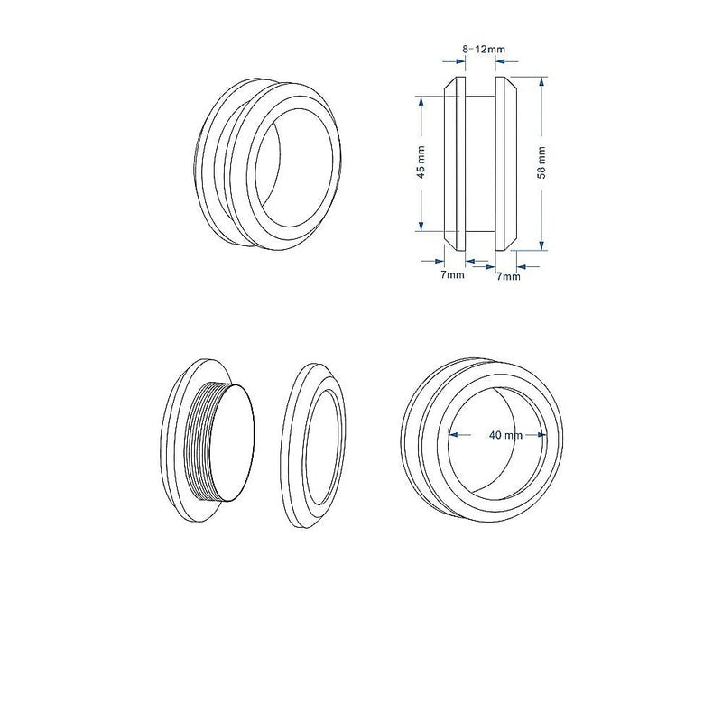 90cm Frameless Diamond Shower Screen with Black Brackets and SS Hinges, Round Handle