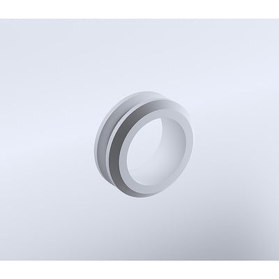 100cm Wall to Wall Frameless Shower Screen with White Channel and SS Hinges