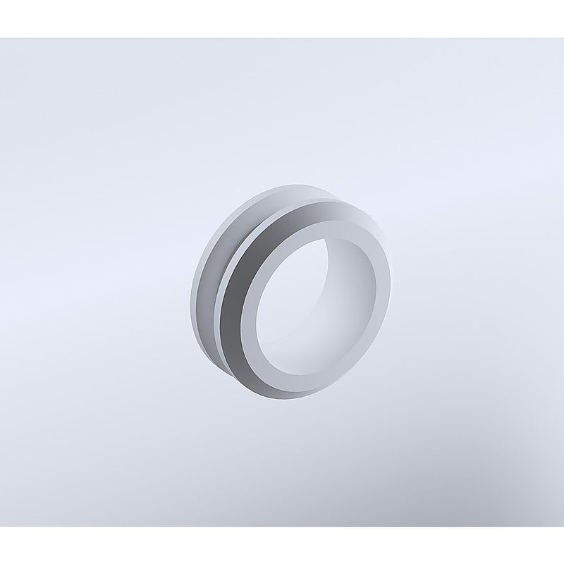 100cm Wall to Wall Frameless Shower Screen with White Channel and SS Hinges