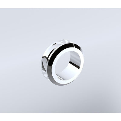 100cm Wall to Wall Frameless Shower Screen with Chrome Channel and Brass Hinges , Round Handle