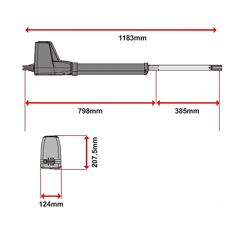 400KG Single Swing Auto Motor Remote Gate Opener