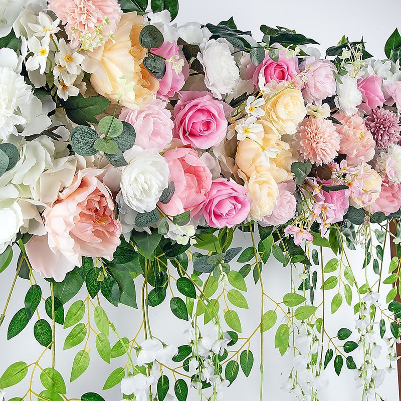 1M Artificial Flower Runner Arrangement Panel Wall Rose DIY Wedding Party Décor