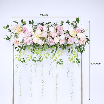 1M Artificial Flower Runner Arrangement Panel Wall Rose DIY Wedding Party Décor