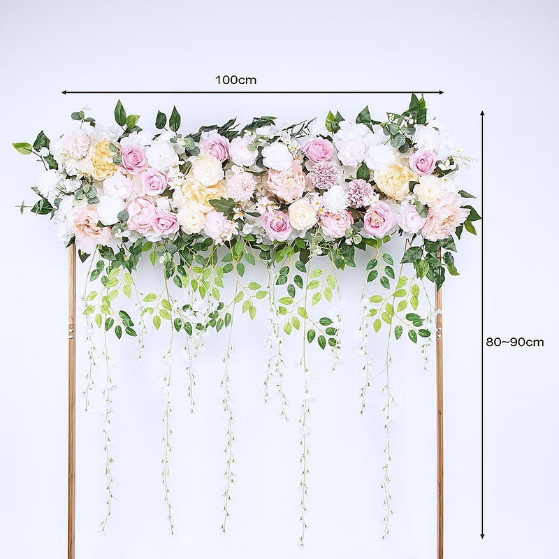 1M Artificial Flower Runner Arrangement Panel Wall Rose DIY Wedding Party Décor