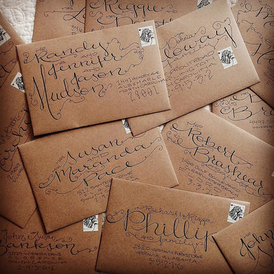 100 x Brown Kraft Envelopes for Wedding Cards