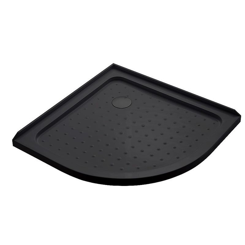 100x100cm Rounded Curved Shower Base in Black