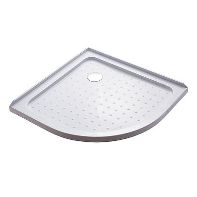 100x100cm Rounded Curved Shower Base in White