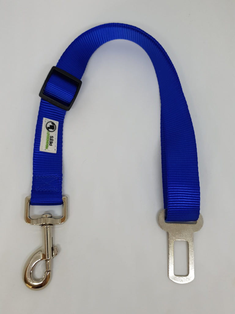 Seat Belt Safety Travel Attachment Connector - Moondidley Pets Blue