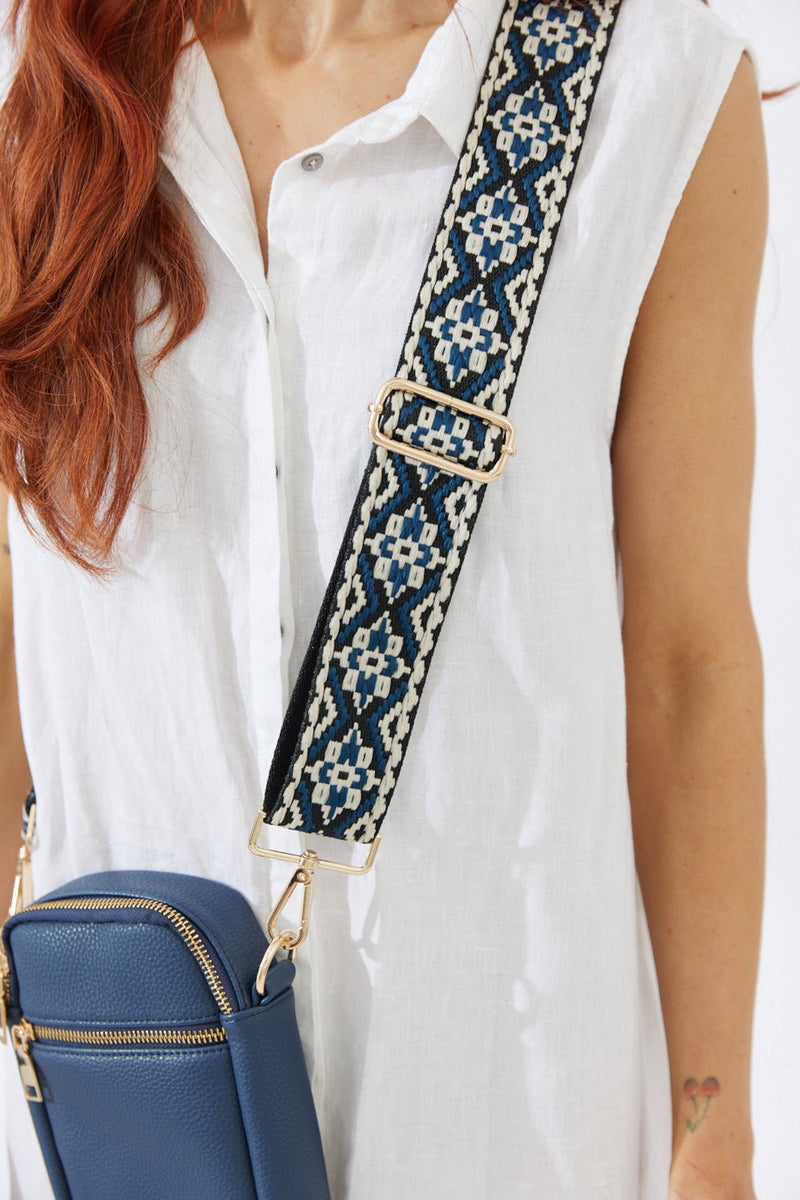 Vegan PU Leather Palm Springs Phone Bag - Navy