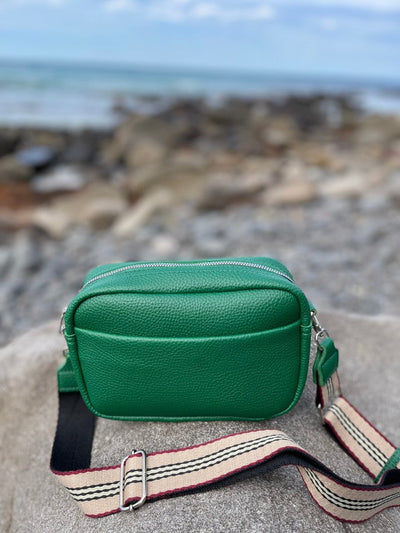 Vegan PU Leather Melbourne Crossbody - Emerald Green