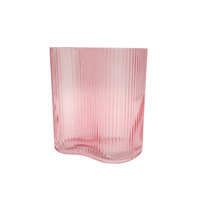 Suzhou Curved Vase Small Pink